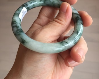 稀少翡翠円型ハングル A貨ミャンマー翡翠 小型バングル（内径50mm）c : 龍香堂ストア