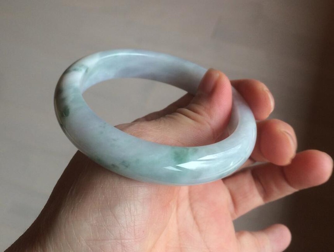 56.2 mm 認定タイプ A 100%天然グリーン/パープル/ホワイトジェダイト