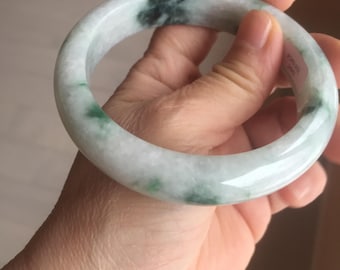 61 mm 認定タイプ A 100% 天然ホワイト/ライトグリーン、緑の