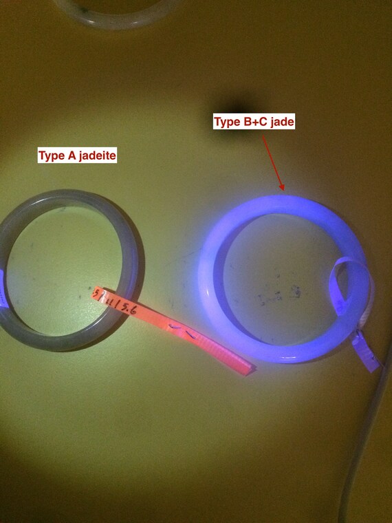Jadeite Fluorescence Under 356nm UV Light and Jade Waxing. Etsy