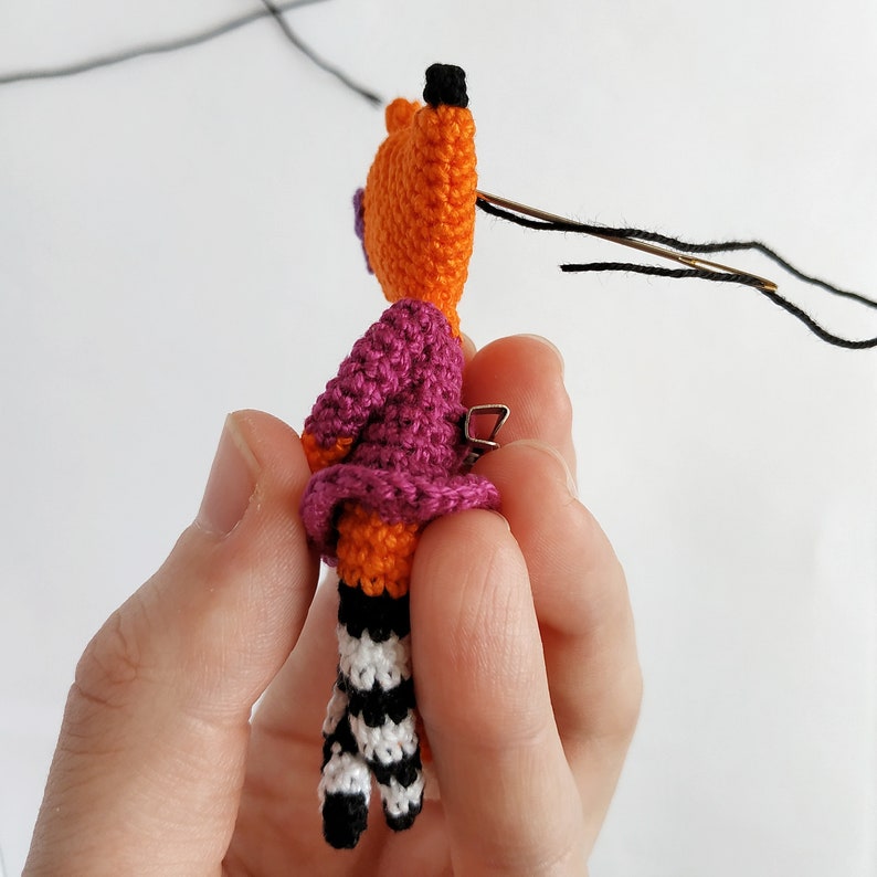 Fox Crochet pattern Crochet brooch Foxy Brooch Amigurumi Animal brooch PDF tutorial Foxy brooch crochet pattern in English