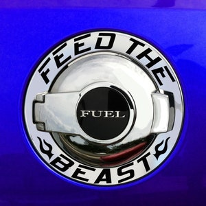 Fits 2008-2023 Dodge Challenger Gas Cap, Fuel Door Emblem, Fuel Door Decal, Gas Cap, Cap Emblem Gas Cap Decal The Original  "FEED THE BEAST"