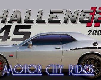 Fits 2008-2023 Dodge Challenger- 345 Hockey Stick Decal Side