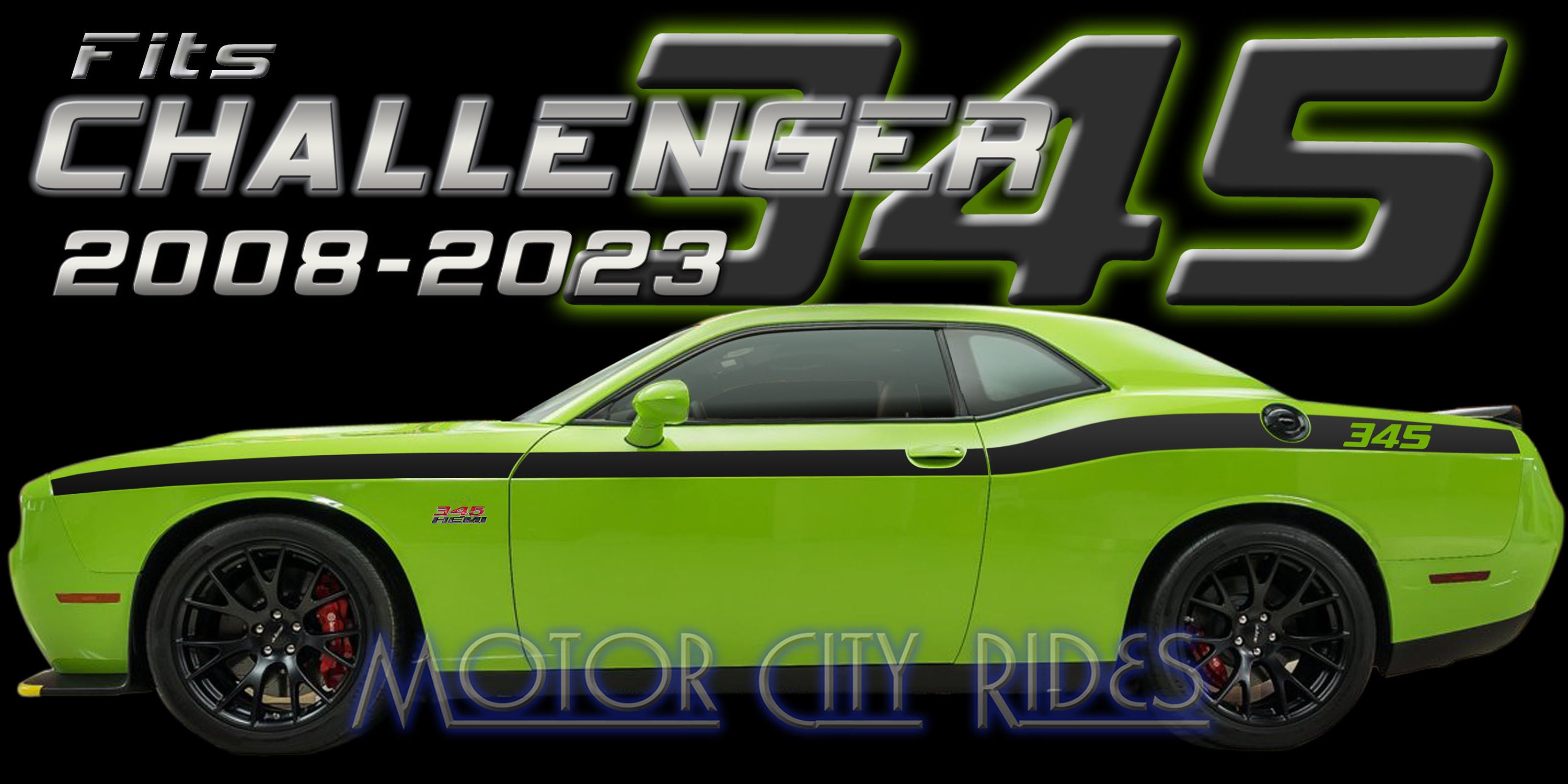 Challenger® Car Badge - Stacked Design - Choose Your Color