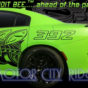 Fits 2015-2023 Dodge Charger. Will NOT fit a Widebody, BANDIT BEE 392 Scat Pack Hemi Decal Kit Stripe Cost Includes Driver & Passenger Sides