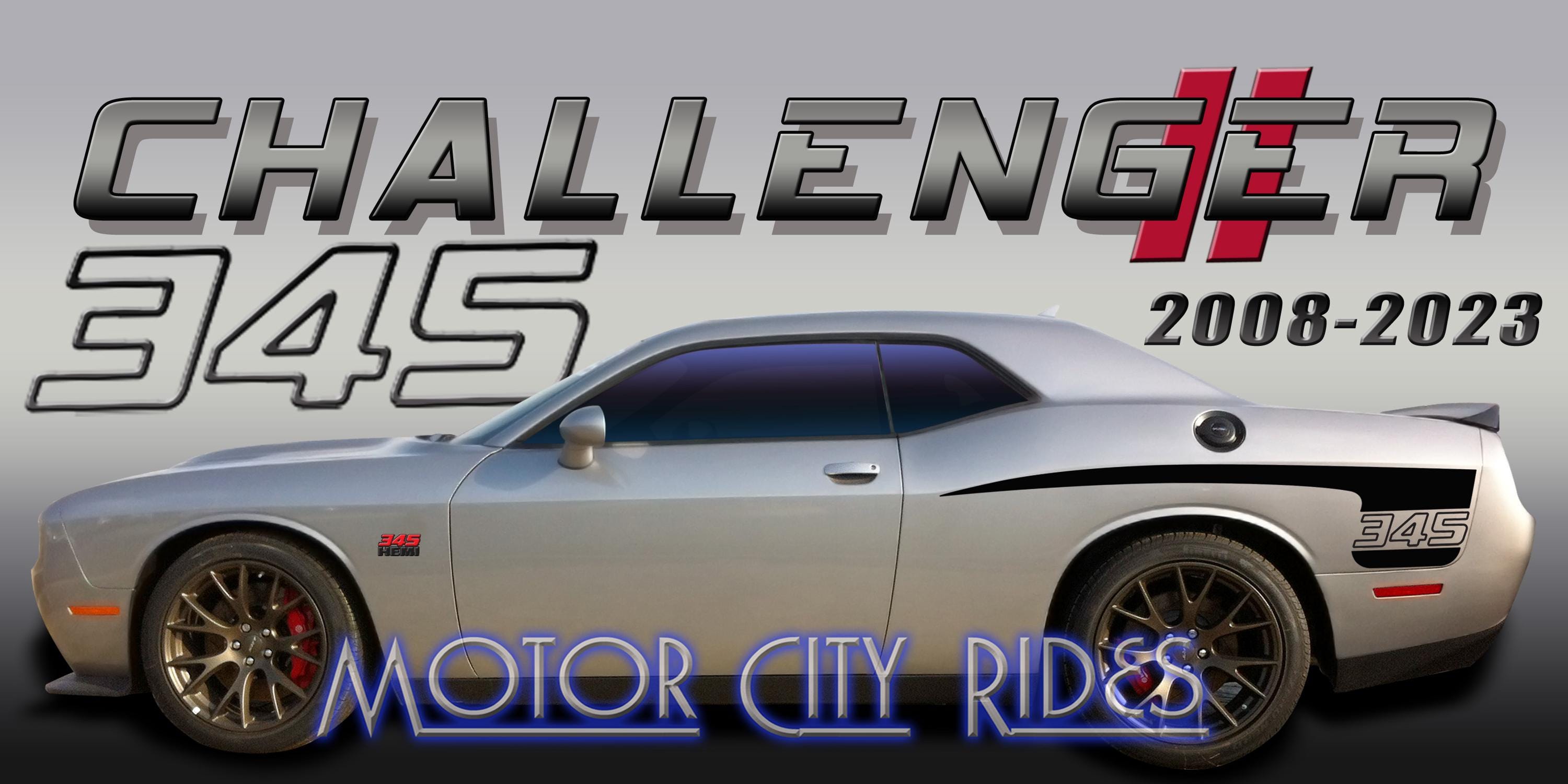 Fits 2008-2023 Dodge Challenger- 345 Hockey Stick Decal Side
