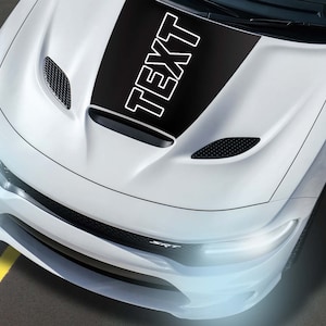 Fits 2015-2023 Dodge Charger 392 SRT, HEMI, GT, Hellcat Scat Pack Custom Vinyl Hood Graphic Decal Sticker