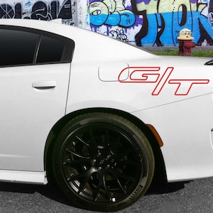 Dodge Charger 2015-2023  &quot;G/T Outline Quarter Panel Decal Kit&quot; Cost Includes Driver & Passenger Sides.