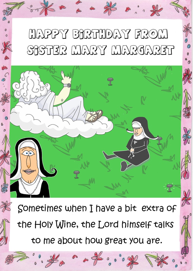 Funny Birthday Card Catholic Personalized Religious Etsy