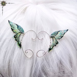 Butterfly Kisses Ear Wraps - Fairy Ear Wrap Pair with Realistic and Delicate Wings. Trendy & Lightweight, Fantasy Gift for Her