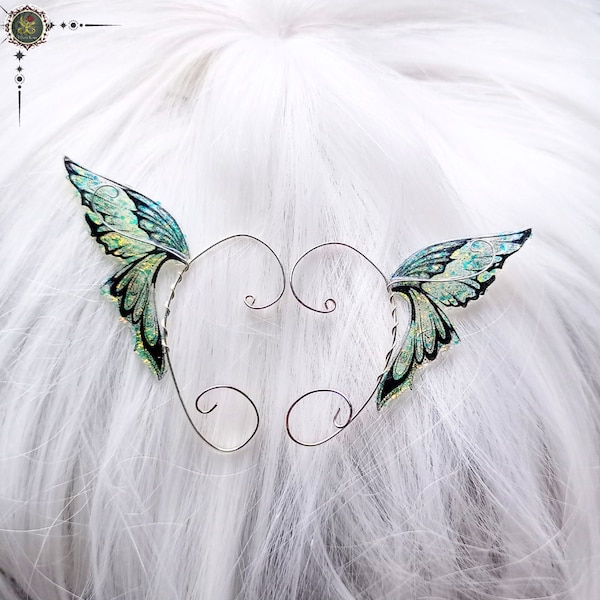 Butterfly Kisses Ear Wraps - Fairy Ear Wrap Pair with Realistic and Delicate Wings. Trendy & Lightweight, Fantasy Gift for Her