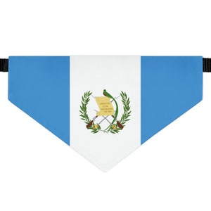 Guatemala Flag Dog Bandana Over The Collar, Flag Of Guatemala Dog Bandana, Guatemalan Flag SVG, Gifts For Guatemalan People