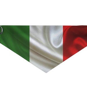 Italian Flag Pet Bandana, Italy Flag Bandanas, Flag Of Italy, Flag Dog Bandanas, Cool Flag Bandanas, Custom Dog Scarves, Custom Pet Bandanas