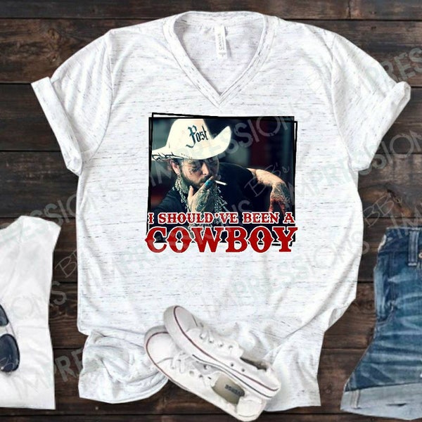Post Malone I Should've Been A Cowboy Sublimation Transfer | Ready to Press | Sublimation Print