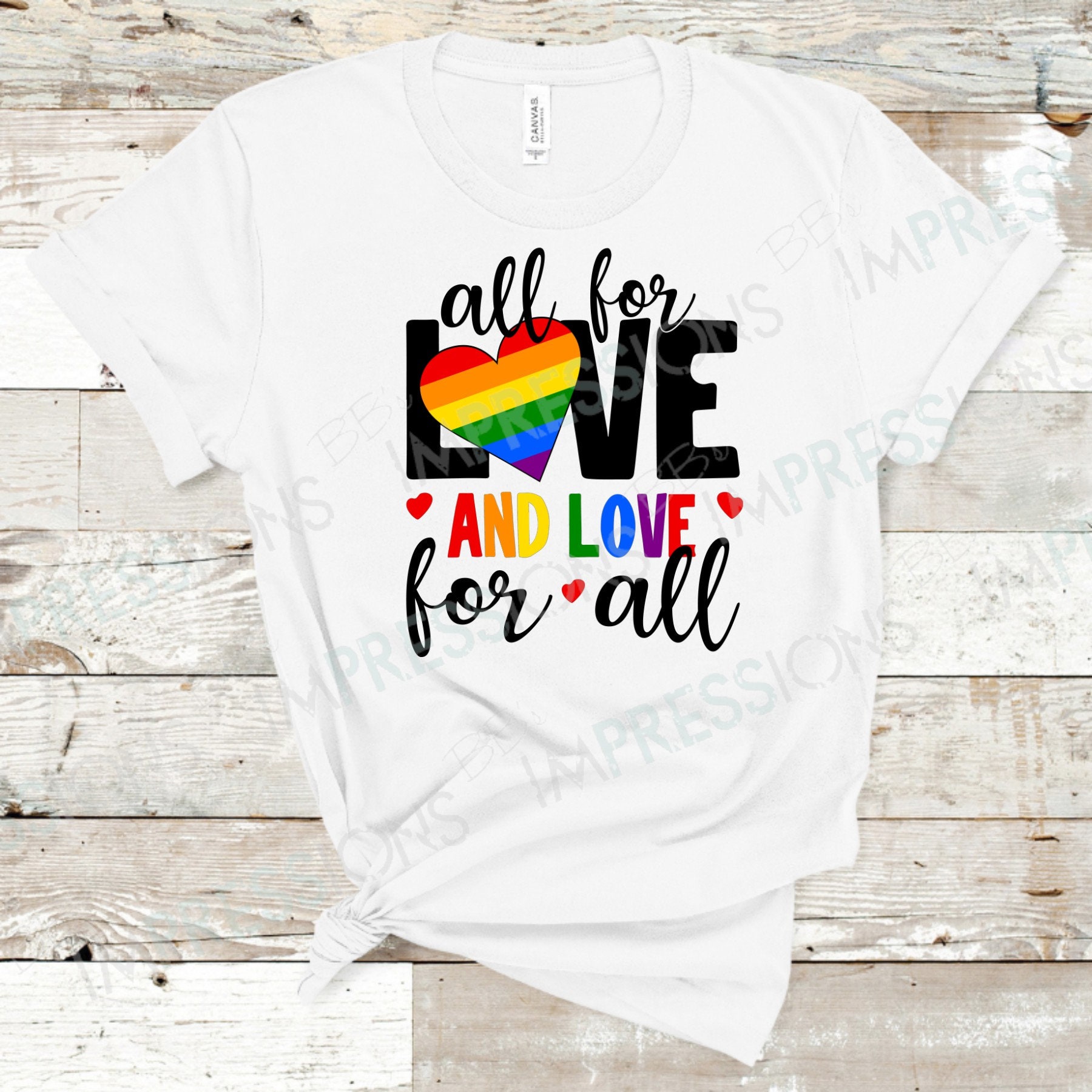 All for Love & Love for All Sublimation Transfer Ready to Etsy