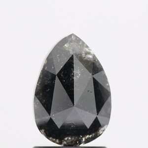 1.25 Carat Natural Salt and Pepper Diamond, Wholesale Pear Diamond, Solitaire Loose Diamond for Engagement Ring