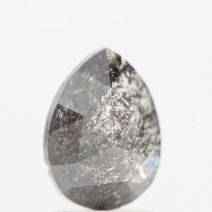 1.60 Ct Salt and Pepper Diamond, Natural Pear Cut Diamond, Natural Loose Diamond ! Natural Color Diamond, Engagement Ring Diamond