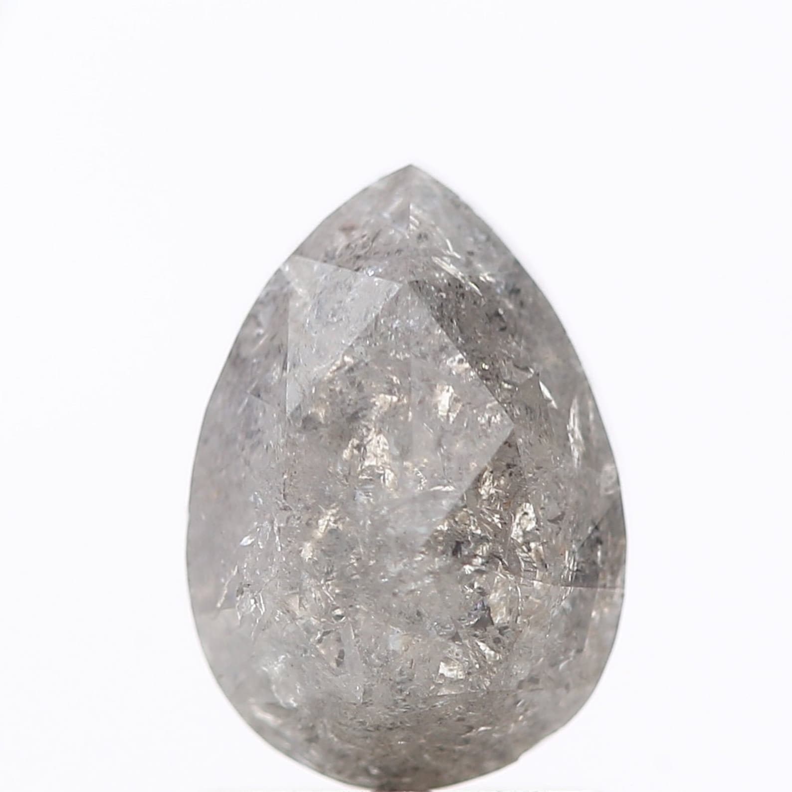 1.56 Ct Natural Salt and Pepper Diamond Fancy Gray Color I3 Etsy