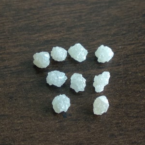2.54 Carat Lot Natural Snow White Rough Diamond, Sparkling Raw Uncut Loose Diamond for Jewelry