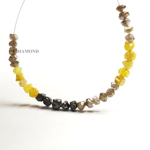 4.47 Ct Natural Rough Diamond ! Multi Color Loose Diamond Beads Bracelet ! Conflictfree Diamond Beads ! Raw Uncut Diamond 1.5 to 2.0 MM Size