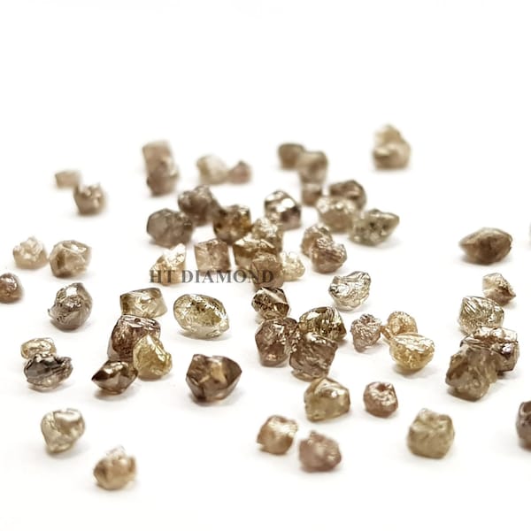 1.00 Ct Lot Rough Diamond ! Fancy Brown Color Rough Diamond Beads wt Drilled Hole ! Natural Raw Rough Loose Diamonds ! Conflict free Diamond