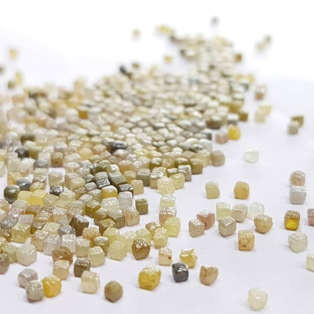 1.04 Ct Multi Color Rough Diamond Cubes: 15 Raw Uncut Loose Diamonds (1 ...