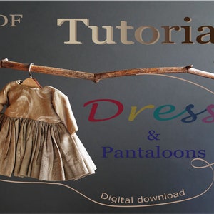 Dool's Dress Tutorial, dress sewing instructions, Dress tutorial for 9" (25cm) doll, Doll clothes tutorial, PDF files, Dress pattern