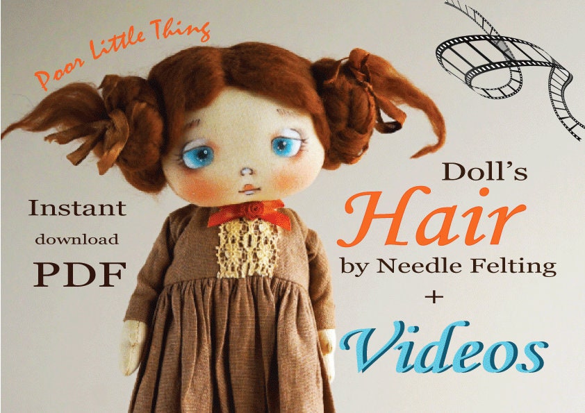 Doll Hair Tutorial, Hair Tutorial, PDF Hair, Video Hair Tutorial, Hair