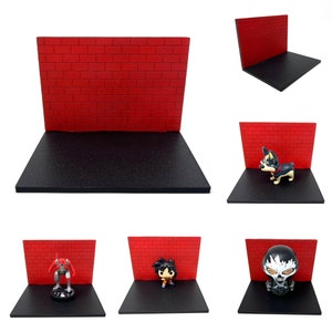 Action Figure Diorama Brick Wall & SideWalk Display Mimi Brick