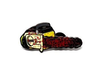 Horror Collectible Enamel Bloody Chainsaw Pin