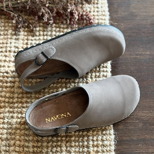 Mila - Wide Toe Box Shoes,Women Barefoot,Anatomical Slip-On,Barefoot Mules,Wide Toe Box Moccasins,Leather Mules,Nubuck Mules,Navona Clogs image 9