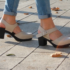 Leather sandals,Women sandals,Leather clogs,Heel sandals,Heel shoes,Women clogs,Swedish clogs,Summer women shoes,Summer leather sandals