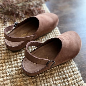 Mila - Wide Toe Box Shoes,Women Barefoot,Anatomical Slip-On,Barefoot Mules,Wide Toe Box Moccasins,Leather Mules,Nubuck Mules,Navona Clogs image 3