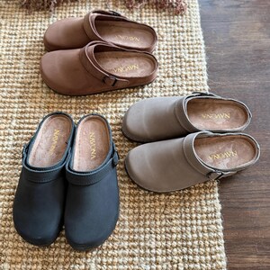 Mila - Wide Toe Box Shoes,Women Barefoot,Anatomical Slip-On,Barefoot Mules,Wide Toe Box Moccasins,Leather Mules,Nubuck Mules,Navona Clogs image 18