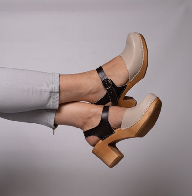 Swedish Clogs Women Sandals High Heel Clogs Heel Sandals Etsy