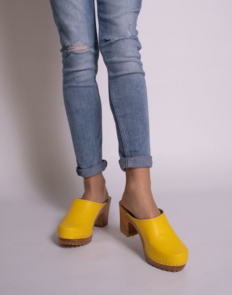 High heel clogs,Women clogs,Leather clogs,Swedish clogs,Clogs women,Leather Shoes,Clogs 8,High heel shoes,Summer women shoes,Clogs mules