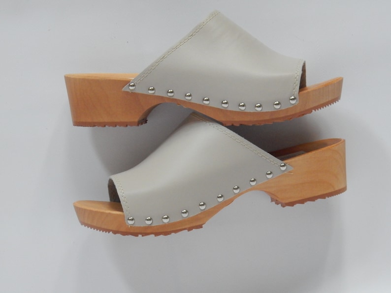 Leather Clogs Mules Clogs Women Leather Mules Sandals Etsy