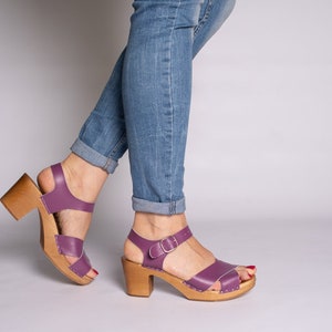 Leather sandals,Swedish clogs,Heel clogs, Hell shoes,Sandals clogs,Clogs,Gift for her,Handmade shoes,Summer women shoes,Leather women shoes