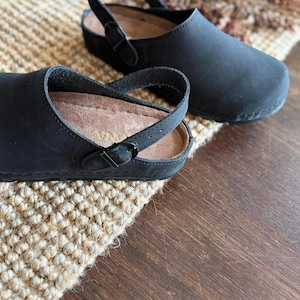Mila - Wide Toe Box Shoes,Women Barefoot,Anatomical Slip-On,Barefoot Mules,Wide Toe Box Moccasins,Leather Mules,Nubuck Mules,Navona Clogs image 15
