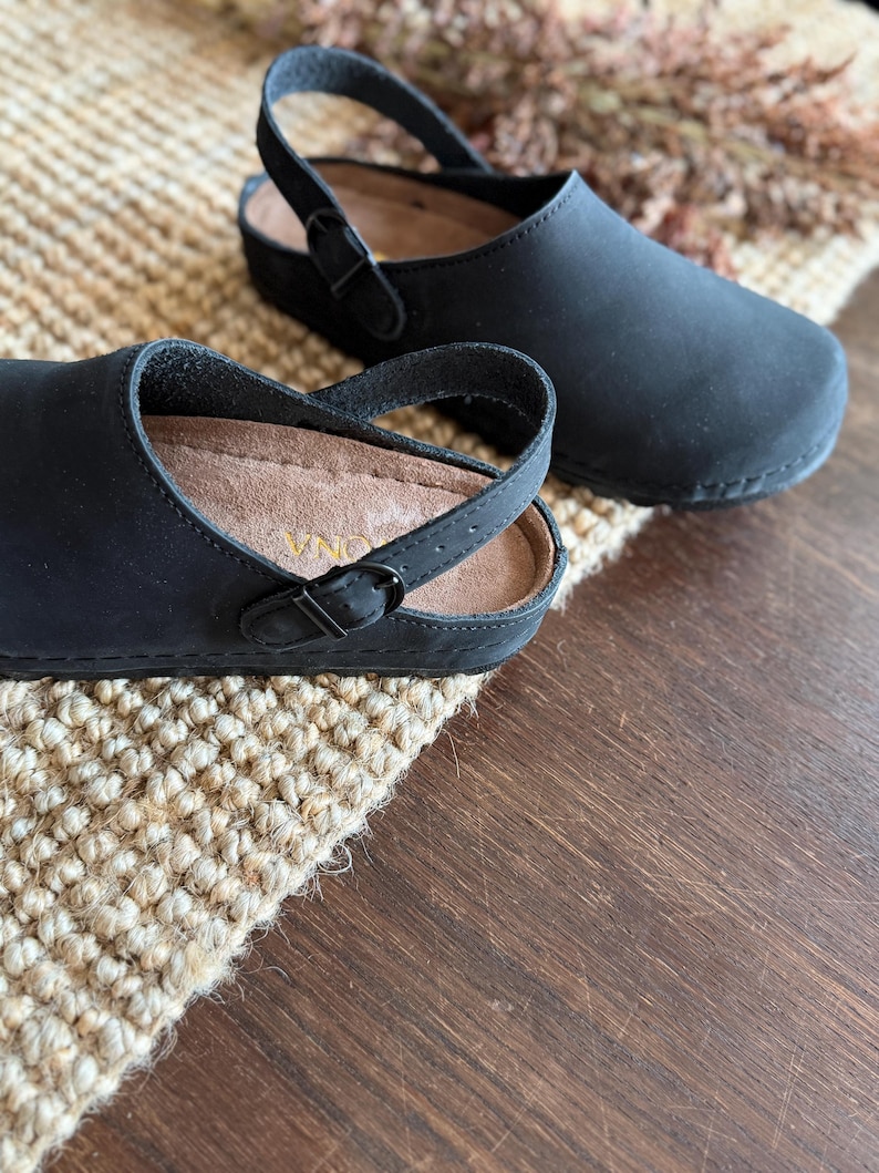 Mila - Wide Toe Box Shoes,Women Barefoot,Anatomical Slip-On,Barefoot Mules,Wide Toe Box Moccasins,Leather Mules,Nubuck Mules,Navona Clogs image 15