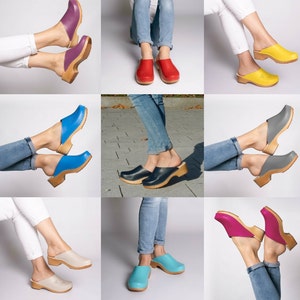 Clogs,Leather women shoes,Swedish clogs,Women clogs,Women shoes,Women sandals,Women mules,Summer women shoes,Leather shoes,Handmade shoes