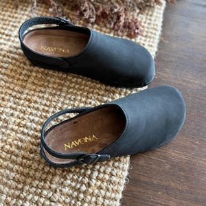 Mila - Wide Toe Box Shoes,Women Barefoot,Anatomical Slip-On,Barefoot Mules,Wide Toe Box Moccasins,Leather Mules,Nubuck Mules,Navona Clogs image 13