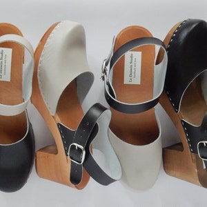 Ready to ship size US9, Leather clogs, Women clogs, Women sandals, Sandal clogs, Heel sandals, Gift for her, Leather sandals, Brown clogs