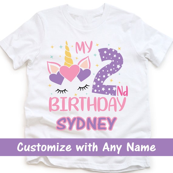 Unicorn 2nd birthday clearance shirt