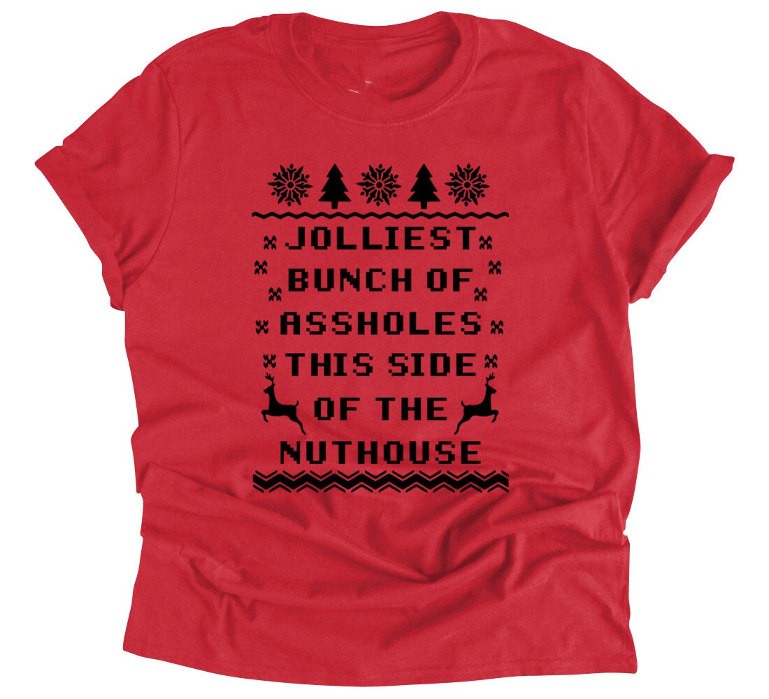 Christmas Vacation Shirts Jolliest Bunch Quote Christmas Vacation Quote Shirt Jolliest Bunch of Assholes Ugly | Etsy