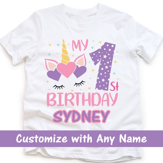 First birthday unicorn shirt sale