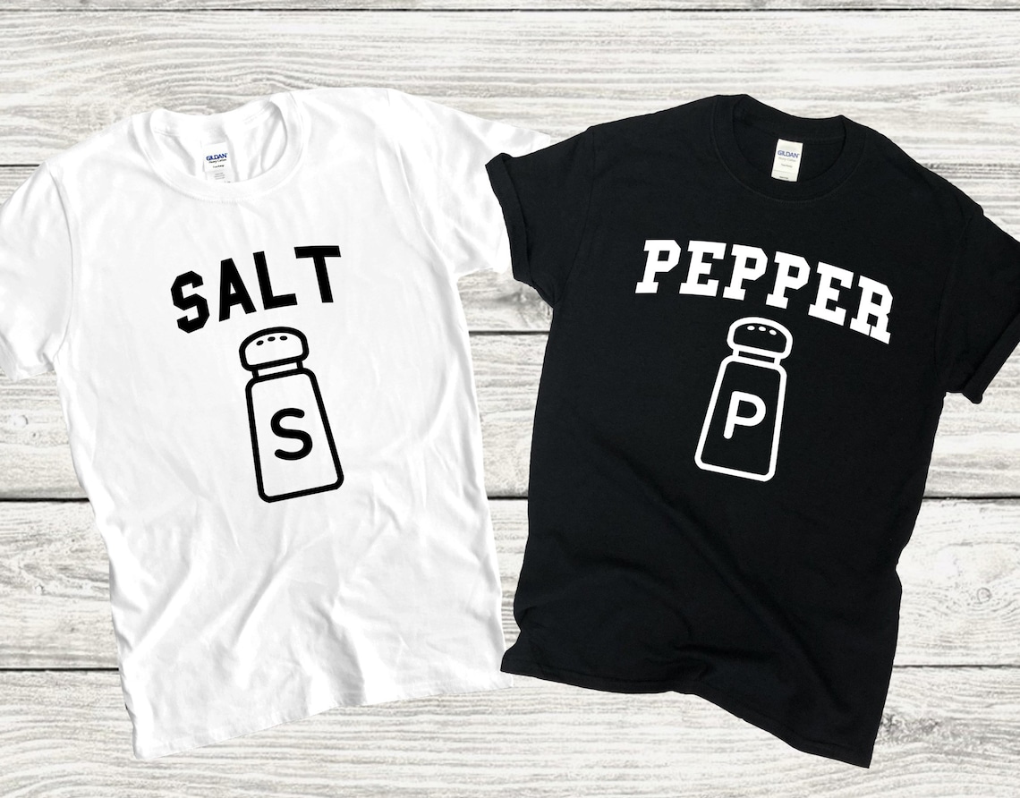 Couples T Shirts Salt and Pepper Party Shirts Funny Etsy