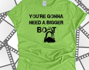 Jaws Shirt You're Gonna Need A Bigger Boat Quote T-Shirt Amity Island Chief Brody Quote Shark Week Tee Beach Get Out of the Water