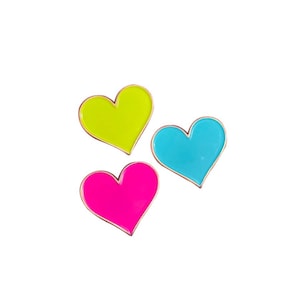 Set of 3 Neon Heart Magnetic Golf Ball Markers