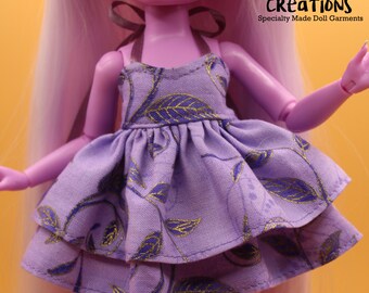 MelodyPanic Creations: "Orchid Valley" Dress | Rainbow High | Doll Clothes | Fashion | Purple | Vines | Two Layers | Fancy |